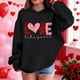 thumbnail image 3 of Sudadera con capucha y estampado de corazón de San Valentín, sudadera de manga larga para niños y niñas, chaqueta para niñas de talla mediana y grande., 3 of 7