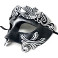 thumbnail image 3 of Men Masquerade Mask Mardi Gras Masks for Halloween Costume Burlesque Cosplay Steampunk Venetian Party Mas, 3 of 3