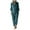Blue, variant on Jumpsuits for Women Casual Cotton Linen Long Sleeve Button Down Coverall Jumpsuit Romper Overalls