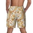 thumbnail image 2 of Lsque Mens Swim Trunks Retro 70s 60s Flower Pattern - Bathing Suit Compression Liner - Beach Swim Shorts Swimwear - (S-3XL) - Stretch Quick Dry -XX-Large, 2 of 9