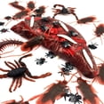 thumbnail image 2 of Dsseng 150pcs Plastic Toddlers Fake Bug Toys Deep Color Mix Size for Halloween Decorations, 2 of 9