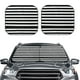 thumbnail image 2 of Balery Black And White Stripes Parasol para parabrisas de coche de 2 piezas | Parasol plegable para parabrisas delantero de coche para la mayoría de sedanes-Medium, 2 of 6