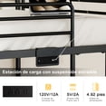 thumbnail image 4 of Base de Litera Individual de Metal con Cajones, Entradas C, 1 USB y 1 C - Color Negro, 4 of 6