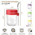 thumbnail image 2 of Recipientes de avena para toda la noche LANDNEOO Glass Mason de 16 oz, paquete de 4, 2 of 8