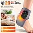 thumbnail image 6 of Ankle Heating Pad with Massage, 2Pcs Cordless Heated Ankle Brace Wrap, 40Pcs 660&600nm Red Light Ankle Massager with 5 Heat & 3 Vibration Settings, NTC Temperature Control, Auto Shut Off, 6 of 12