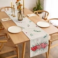 thumbnail image 3 of Valentine's Day Table Runner - 120 Inch Long, Kitchen Dining Table Runner Dresser Scarves, Red Love Heart Eucalyptus Beige Burlap Farmhouse Decor for Coffee Tables Wedding Party Banquet, 3 of 8