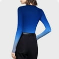 thumbnail image 4 of BLVB Womens Fall Spring Tops Trendy Gradient Crew Neck Long Sleeve Basic Blouse Casual Slim Comfy Plus Size T-Shirts, 4 of 6