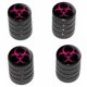 Zombie Outbreak Biohazard Pink Tire Rim Wheel Aluminum Valve Stem Caps ...