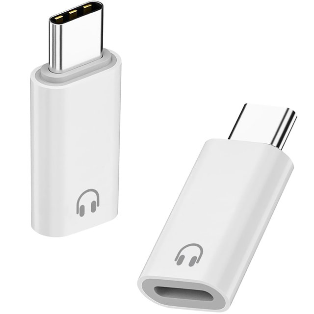 Adaptador de audio USB C a Lightning para auriculares AReMe, paquete de 2