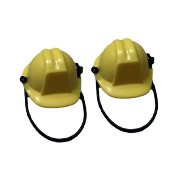 BIBABLYKE Pack Of 2 Mini Pet Safety Helmets Adjustable Construction Hat For Small Animals Puppets Costume Accessories