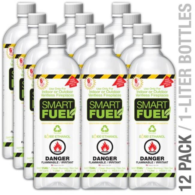 Smart Fuel Liquid Bioethanol fuel 12 pack liter bottles