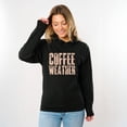 thumbnail image 2 of Coffee Weather Block Distressed - Women's Graphic Hoodie, 2 of 10