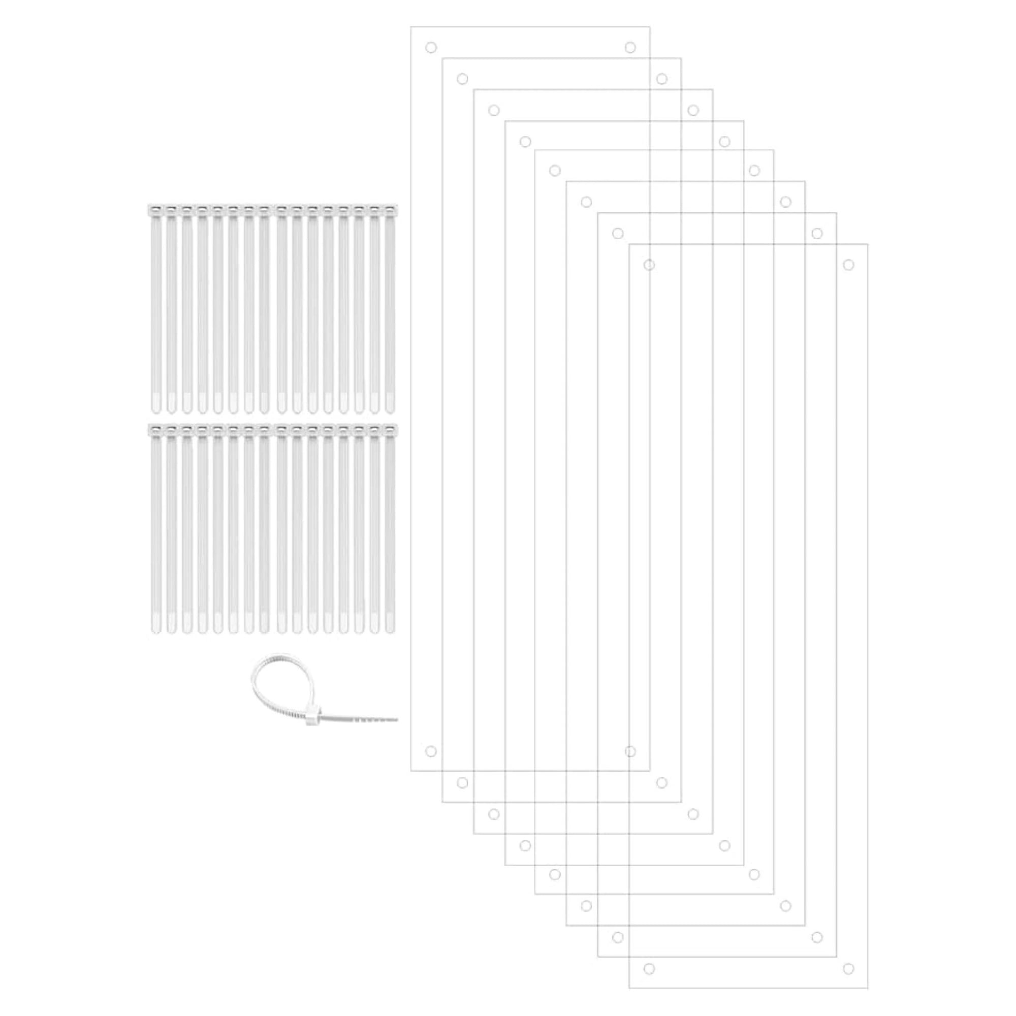 Urine Scatter Guard (8 Pack) for Cage - Clear and Bendable - Keep Bedding and Litter in Cage - Used for Guinea Pigs, Hedgehogs, Hamsters, Chinchillas, Rabbits, Reptiles and Other Small Animals
