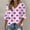 Pink, variant on Outfmvch Valentine's Day Shirts Heart Printed Shirts Formal Tops for Women Valentines Day Shirts Women Top Plus Size Blouse for Women Womens Plus Size Blouses Pink L
