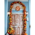 WaaHome Hello Fall Sign Wreath for Front Door Decor, 11"x11.3
