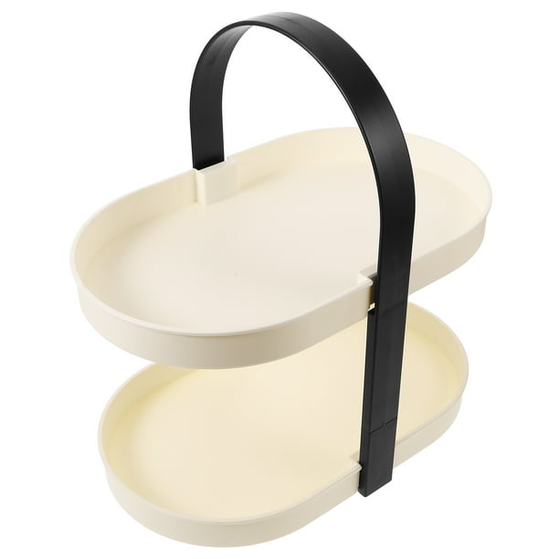 Soporte para cosméticos de 2 niveles, independiente, para maquillaje, tocador y organizador de perfumes.