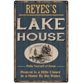 thumbnail image 1 of REYES'S Lake House Blue Cabin Home Decor Gift 8x12 Metal 108120038081, 1 of 1
