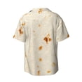 thumbnail image 6 of Lsque Pita Tortilla print Men's Cuban Collar Short Sleeve Shirt Summer Beachwear Casual Button Down Fashionable Vacation Leisure Shirt-Medium, 6 of 7