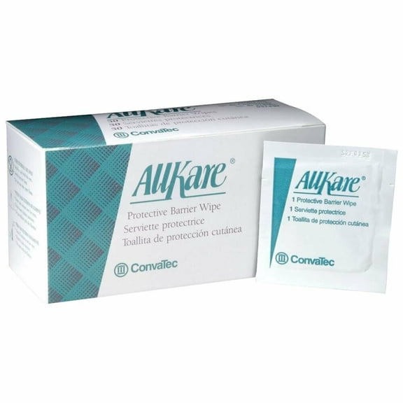 Skin Barrier Wipe AllKare Individual Packet 50 Count  10 Pack