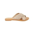 thumbnail image 5 of Melrose Ave. Los Angeles Women's Vegan Leather Animal Print Crossband Flat Slide Sandals, 5 of 6