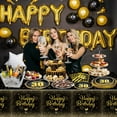 thumbnail image 5 of PIXHOTUL 30th Birthday Decorations for Boys Girls Serve 20 - 81Pcs Plates Napkins Tablecloth Forks Set for Black and Gold Party Decorations 30th Party, 5 of 7
