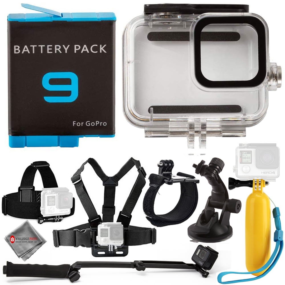 GoPro HERO9 HERO 9 Accessory Bundle Includes Battery, Housing, Monopod