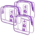 thumbnail image 1 of Neceser transparente Lermende aprobado por la TSA, morado, 3 unidades, 1 of 6
