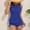 Blue, variant on ClodeEU Women's 3-Piece Tankini Swimsuit with Mesh Cover Up, Textured Bathing Suit with Boyshort Black,Womens Plus M