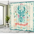 thumbnail image 5 of Ambesonne Deer Shower Curtain, Inspirational Ornaments, 69"Wx84"L, Multicolor, 5 of 5