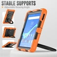thumbnail image 4 of Dteck for Lenovo Tab M10 FHD Plus Case 10.3" with Built in Screen Protector, Heavy Duty Shockproof Child Proof Rugged Case with Rotating Handle Stand,Orange, 4 of 7