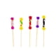 thumbnail image 5 of Billuyoard 100 Uds palillos de pinchos desechables creativos surtidos de frutas bambú cóctel pastel palillos de comida fiesta accesorio 12cmCuentas de cinco colores 2piezas, 5 of 6