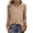 Khaki, variant on Ynynloco Womens Blouse Casual 3/4 Length Sleeve V Neck Basic T-Shirts Spring Summer Cute Tunic Tops Business Work Tees