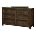 thumbnail image 2 of Furniture of America Jexter Wood 2-Piece Dresser and Mirror in Dark Oak, 2 of 5
