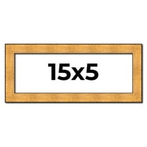 15x5 Frame Gold Rustic Solid Wood Picture Frame | 1.25 Inch Wide Moulding | Rustique Gold