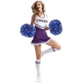 thumbnail image 4 of LAICAIW 2PCS Blue Pom Poms Cheerleading with Baton Handle for Team Spirit Sports Dance Cheering, 4 of 7