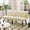 Cream, variant on Cream Convertible Folding Modern Sofa Bed with Adjustable Back, Velvet Upholstery