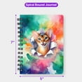 thumbnail image 5 of Funny Watercolor Adorable Abyssinian Peeking Through Torn Paper Effect Spiral Bound Journal Cat Lover Kitten Owner Gifts 5x7in Spiral Notebook - 00026, 5 of 5