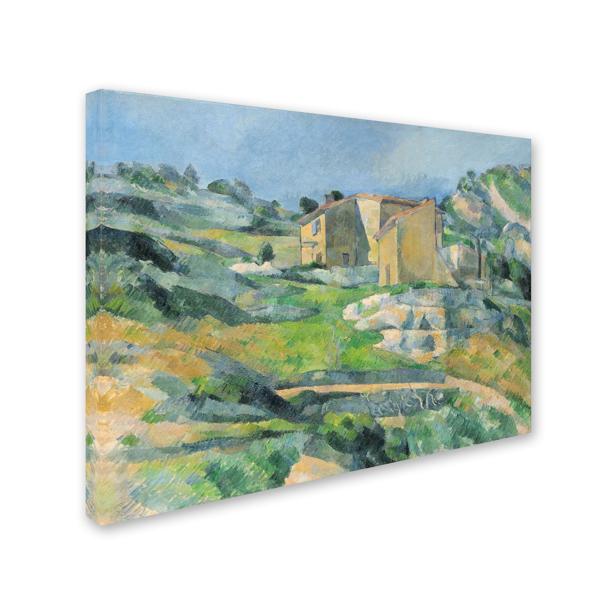Trademark Fine Art 'Houses in the Provence 1833' Canvas Art by Paul Cezanne