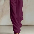 thumbnail image 6 of Women Corduroy Jumpsuit Hooded Zip up Elastic Waist Wide Leg Loose Oversized Soft Casual Overalls with Side Pockets XXL, 6 of 7
