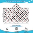 thumbnail image 2 of White Cow Bow Pattern Hooded Bath Towel，50"x30" for Ages 3 To 12 Kids, Quick Dry Lightweight Soft Microfiber Hood Beach Towel Cover Up for Kids, 2 of 7