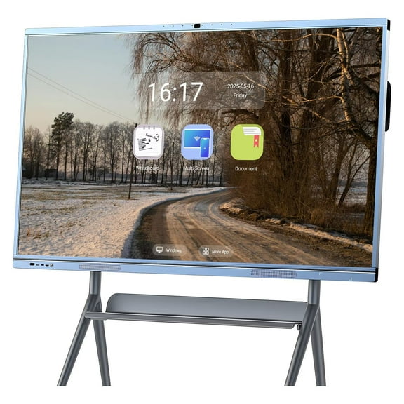 JYXCN Smart Board 65" Android 11 & Windows 4K Display, Built-in WPS Office, Reversed ControlPort for Industrial Use