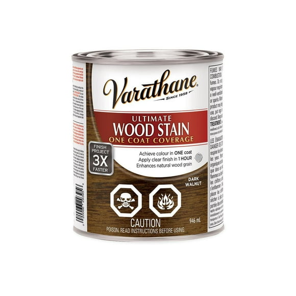 Varathane Ultimate Oil Base Dark Walnut Wood Stain, 946 mL