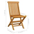 thumbnail image 4 of vidaXL Folding Garden Chairs 6 pcs Solid Teak Wood, 4 of 4