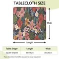 thumbnail image 2 of Pioneer Flower Floral Print Pattern Square Fitted Tablecloth with Elastic Edge,Square Table Cover,Washable Elastic Table Cover for Home Kitchen Party Decor 34"x34", 2 of 6