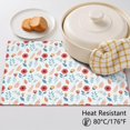 thumbnail image 5 of Placemat, Pioneer Flower Floral Print Pattern Place Mats Table Mat Set Of 2, PVC Washable Placemats for Party Kitchen Dining Decoration, 18x12 Inch, Fade Resistant, 5 of 6