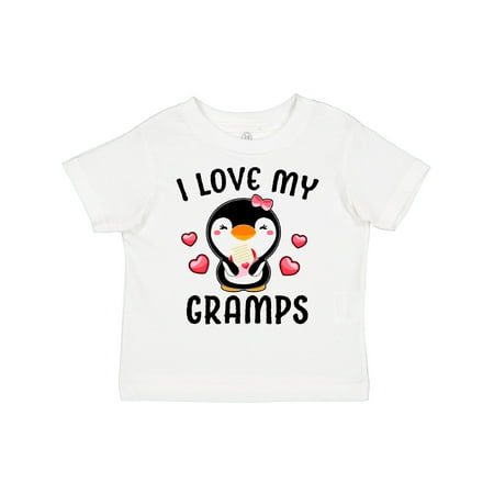 

Inktastic I Love My Gramps with Cute Penguin and Hearts Girls Toddler T-Shirt