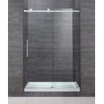 thumbnail image 2 of Aston SDR976-TR-SS-48-10-R Moselle 48" X 77.5" Frameless Sliding Shower Door - Stainless, 2 of 7