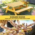 thumbnail image 6 of Spring Sunflowers Table Cloths for 6 Foot Rectangle Tables, Yellow White Plaid Farmhouse Rustic Patio Waterproof Elastic Fitted Tablecloths, Washable Rectangular Table Cover for Camping, 6 of 8