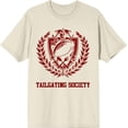thumbnail image 3 of American Football Tailgating Society Adult Natural Crew Neck Short Sleeve Tee-Large, 3 of 4