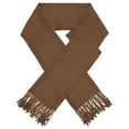 thumbnail image 3 of Glory Max Women's Large Soft Silky Pashmina Shawl Wrap Bronze Solid Plain Wedding Scarf, 3 of 5